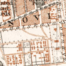 Peterhof (Петергофъ) town plan, 1914