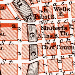 Milwaukee city map, 1909