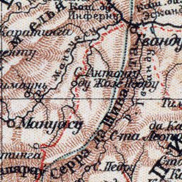 The German Colonies in Brazil Map (in Russian), 1910