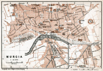 Murcia city map, 1913