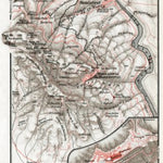 Montserrat Mountain and Monastery (Santa Maria de Montserrat) map, 1913