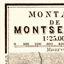 Montserrat Mountain map, 1899