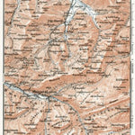 Muota Valley (Muotatal) environs, Pragel Pass and Sihl Valley (Sihltal) map, 1909