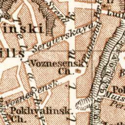 Nizhny Novgorod (Нижнiй Новгородъ) city map, 1914