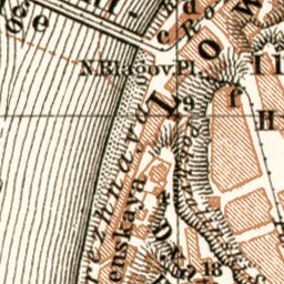 Nizhny Novgorod (Нижнiй Новгородъ) city map, 1914