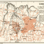 Samarkand (Самаркандъ, Samarqand) city map, 1914