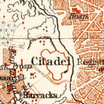Samarkand (Самаркандъ, Samarqand) city map, 1914