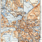 Mora, Falun, Rättvik and environs map, 1910