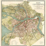 Saint Petersburg (Санктъ-Петербургъ, Sankt-Peterburg) city map, 1895