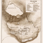 Priene (Prien), ancient site plan, 1914
