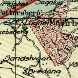 Stockholm environs map, 1922