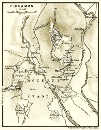 Pergamon site map (Bergama), 1905