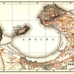 San Sebastián city map, 1899