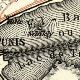 Map of the environs of Tunis, 1909