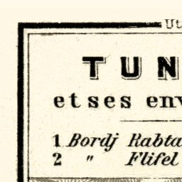Map of the environs of Tunis, 1909