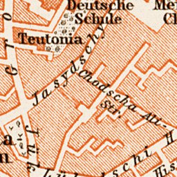 Constantionople (قسطنطينيه, İstanbul, Istanbul), central part map, 1914