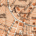 Constantionople (قسطنطينيه, İstanbul, Istanbul), central part map, 1914
