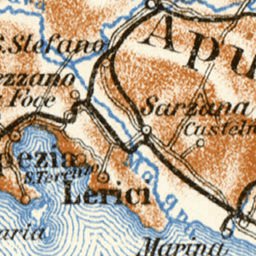 French Riviera and Italian Riviera map, 1929 (France)