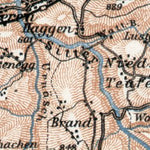 St. Gallen, Appenzell and environs map, 1909