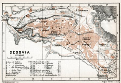 Segovia city map, 1913 (first version)