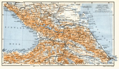 General map of Caucasus, 1914