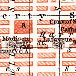 Savannah city map, 1909