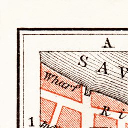 Savannah city map, 1909