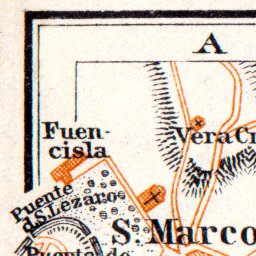Segovia city map, 1929