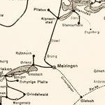 Switzerland, railway and water connections scheme (legend in Russian), 1903