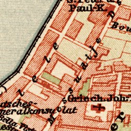 Smyrna (إزمير, İzmir, Smyrne), city map and map of environs, 1912