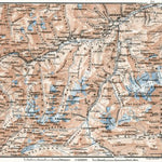Tavetsch and Medel Rivers Valleys map, 1909