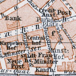 Zürich city map, 1897