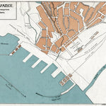 Tuapse (Туапсе) city map, 1914