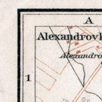 Tsarskoe Selo (Царское Село, nowadays Pushkin) town plan (in English), 1914