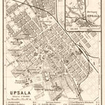 Uppsala (Upsala) city map, 1911