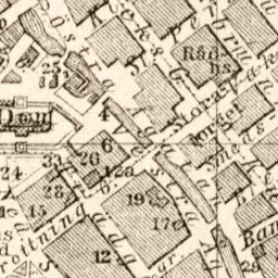 Uppsala (Upsala) city map, 1911