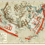 Troy (Troja, Ilion, Τροία, Ἴλιον), ancient site map after Wilhelm Dörpfeld, 1905
