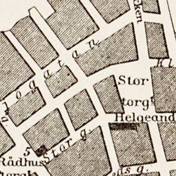 Vadstena city map, 1899