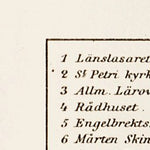 Vadstena city map, 1899
