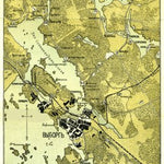 Vyborg (Выборгъ, Viipuri, Wiborg) and nearer environs map, 1889