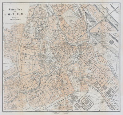 Vienna (Wien) city map, 1905
