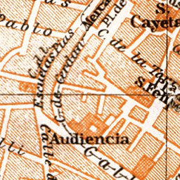 Zaragoza city map, 1913