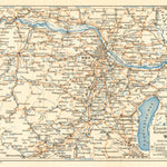 Vienna (Wien) environs road map, 1929