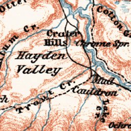 Map of the Yellowstone National Park, 1909