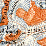 Zermatt district map, 1897