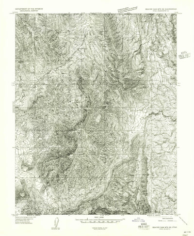 Jarvis Peak, UT (1954, 24000-Scale) Preview 1
