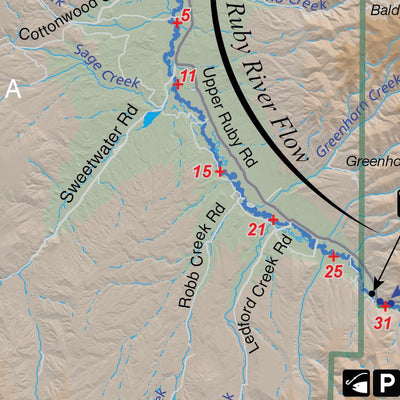 Ruby River and Beaverhead River Fishing Map - Montana