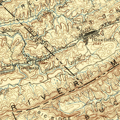 United States Geological Survey Pocahontas, VA-WV (1894, 125000-Scale) digital map