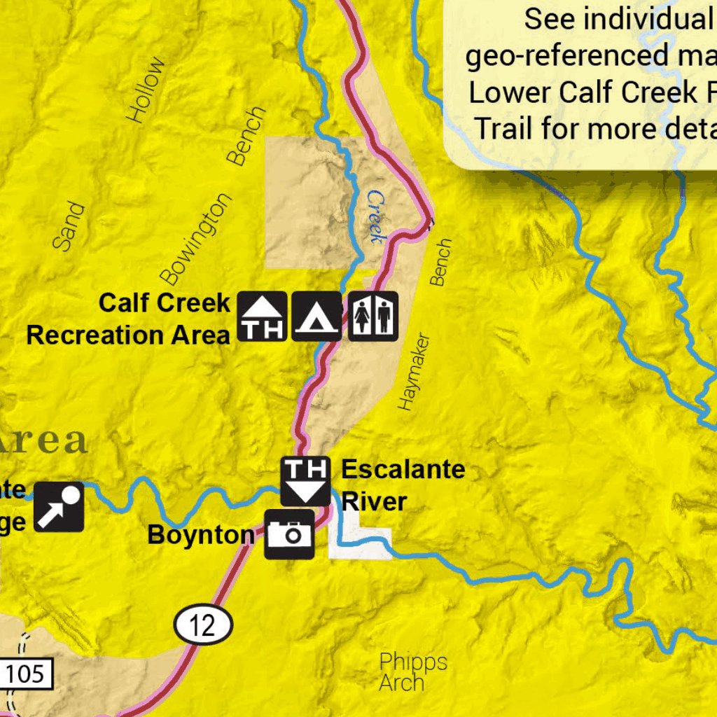 BLM Utah Burr Trail and Wolverine Loop Roads Map by Bureau of Land ...