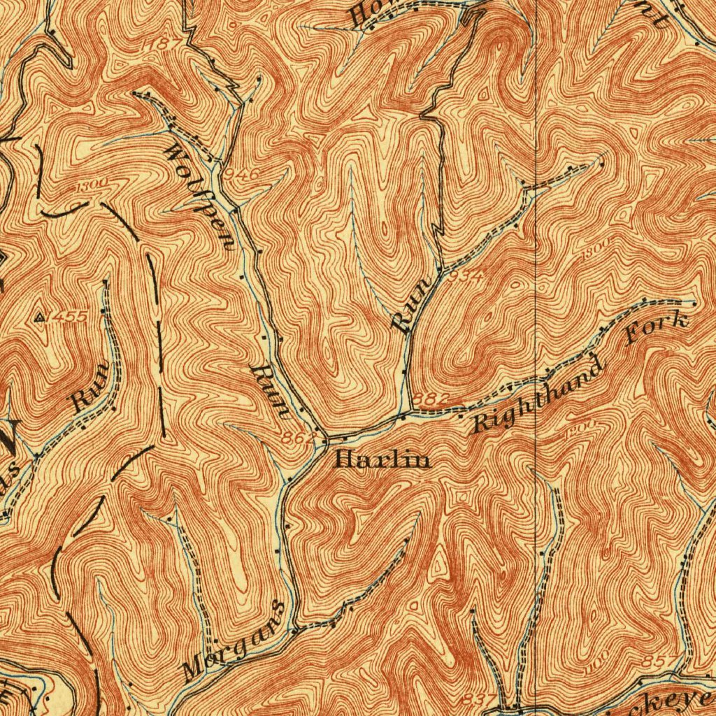 Center Point, WV (1905, 62500-Scale) Map by United States Geological ...